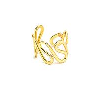 Vestopazzo ANILLO DE ONDAS MEDIDAS AJUSTABLE DE LATÓN, FABRICACIÓN ARTESANAL DD15010, Small, Latón, ninguna.