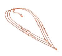 Vestopazzo Collar de 3 cadenas con cristales y corazones chapado en cobre | Tested de níquel | Artesanal