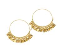 Vestopazzo Pendientes de aro hasta con colgantes de mezcla de latón. Elaboración artesanal. Unisex, S, Latón, Sin piedra preciosa