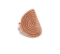 Vestopazzo VLNET Anillo escudo | Escudo Torchon | Tamaño ajustable | Talla única | Chapado en plata o cobre | Níquel testado | Artesanía artesanal, taglia unica, Plata Cobre, ninguna