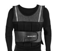 CapitalSports Vestpro 10 Chaleco de Peso lastrado (Weightvest 10 kg, 23 Pesas de Caucho Suave, Entrenamiento en casa, Comodo Resistente)