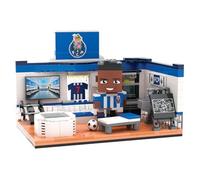 Vestuario FC Porto 19x14x14 cm, Conjunto de Construcción Oficial Infantil de 469 Piezas, Incluye Figura de Jugador y Pegatinas Personalizables, Ideal para Niños de +7 Años - Neko Brands