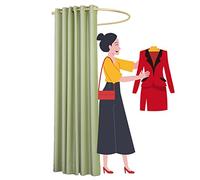 Vestuario Portátil Probador Vestuario Portátil Probador De Tienda, 90% Visibilidad Ocluir Partición Pantalla Privacidad Para Gimnasio, Pista Movimiento Tipo U Vestuario Refugio Temporal(H,80x200cm)