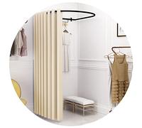 Vestuario Portátil Probador Vestuario Portátil Probador De Tienda, Vestuario Pista Móvil Tipo U Con Cortina Sombreado, Pantalla Privacidad Montaje En Pared Para Centro Comercial De Oficina(B,100x95x20