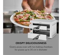 Vesuvio II Horno para pizza de 2 cámaras 2260W 300°C Acero inoxidable Plateado Klarstein