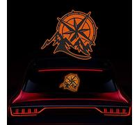 Vesvory 2 calcomanías todoterreno para coches, brújula reflectante, calcomanía de aventura para coche, brújula de vinilo para coches, SUV, ventanas, paredes, laptop (naranja)