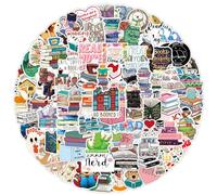 Veszoen Pegatinas Scrapbooking 100 Piezas Stickers Aesthetic Pegatinas Agenda Kawaii Stickers Impermeables Vinilo Pack Pegatinas para Laptop Botellas de Agua, Equipaje, Guitarra, Monopatín