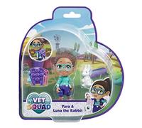 Vet Squad Surtido-Yara & Luna The Rabbit, Figura articulada de Veterinario de 3 Pulgadas con Mascota y Accesorios