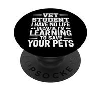 Vet Student Learning To Save Pets No Life Left - PopSockets PopGrip Adhesivo