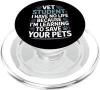 Vet Student Learning To Save Pets No Life Left - PopSockets PopGrip para MagSafe