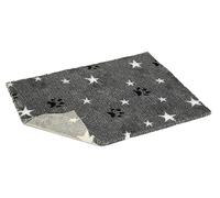 Vetbed NSGBPWS4030 Antideslizante Gris con Patas Negras y Estrellas Blancas, 101 x 76 x 3 cm
