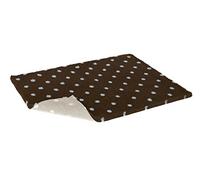 Vetbed Ropa de Cama para Perros y Gatos, Color marrón con Lunares Azules, Talla S