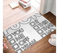 Vete A La Mierda Conmigo Sí, Esto, Aquello, No Alfombrilla De Baño Cómoda Felpudos Antideslizante Alfombra Baño para Bañera Puerta Pasillo 40X60Cm