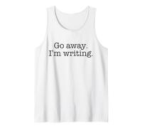 Vete Estoy escribiendo Máquina de Escribir Fuente Escritor Ocupado Meme Camiseta sin Mangas