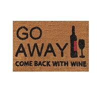 Vete Y Vuelve con Vino Alfombras Lavable Alfombra Atrapapolvo Personalizado Tapete Entrada para Entradas Baño Jardín 40 X 60Cm