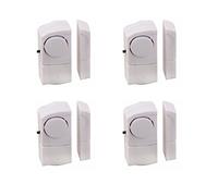 Vetech ALAM4 inalámbrica, minisensores Puertas y Ventanas, Timbre 2 en 1, Sistema de Alarma y Seguridad para el hogar, Tienda, Oficina, Garaje (Paquete de 4)