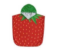 Vetement Bebe - Toalla de playa con capucha para niños, diseño de dibujos animados, para niñas y niños, de gran tamaño, suave, con gancho, ideal para el baño, piscina o playa (rojo, 5-6 años)