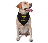 Veteran del Cuerpo Dental del Ejército De Los Estados Unidos Bandana para Perro Lavable Pañuelo Triangular Ajustable Pañuelo para Perro para Boda Fiestas Uso Diario