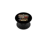 Veteran Made Freedom Paid Patriotic Eagle Flag 1776 250 PopSockets PopGrip Adhesivo