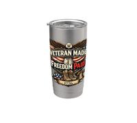 Veteran Made Freedom Paid Patriotic Eagle Flag 1776 250 Vaso térmico de acero inoxidable de doble pared