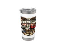 Veteran Made Freedom Paid Patriotic Eagle Flag 1776 250 Vaso térmico de acero inoxidable de doble pared