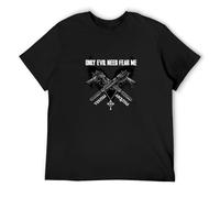 Veteran Only Evil Need Fear Me Mens T-Shirt Black Tees Unisex Shirt L