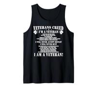 Veteran’s Creed I’m Veteran T-Shirt Camiseta sin Mangas
