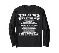 Veteran’s Creed I’m Veteran T-Shirt Manga Larga