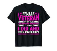 Veteran Woman Strong Vet Lady American Woman Soldier DD-220 Camiseta