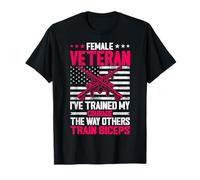 Veteran Woman Strong Vet Lady American Woman Soldier DD-223 Camiseta