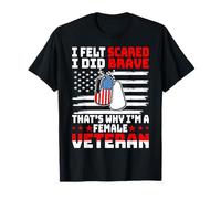 Veteran Woman Strong Vet Lady American Woman Soldier DD-241 Camiseta
