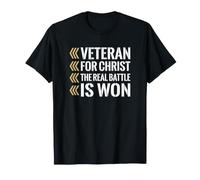Veterano Cristiano para Cristo La verdadera Batalla se GANA Militar Camiseta
