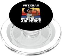 Veterano de la Fuerza Aérea de los Estados Unidos Mujeres Negras Veterano PopSockets PopGrip para MagSafe