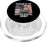 Veterano del Ejército de los Estados Unidos Veterano Afroamericano PopSockets PopGrip para MagSafe
