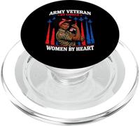 Veterano del ejército por elección Mujeres de corazón Mujeres veteranas Negras PopSockets PopGrip para MagSafe