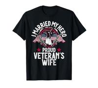 Veterano I Married My Hero Día conmemorativo de la Esposa del Veterano Orgulloso Camiseta