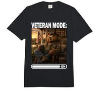 Veterano Orgulloso Oso Papá Militar Héroe Padre e Hijo Comfort Colors Adult Heavyweight T-Shirt