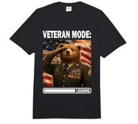 Veterano Orgulloso Oso Papá Militar Héroe Padre e Hijo Comfort Colors Adult Heavyweight T-Shirt