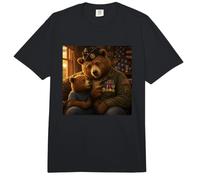 Veterano Orgulloso Oso Papá Militar Héroe Padre e Hijo Comfort Colors Adult Heavyweight T-Shirt