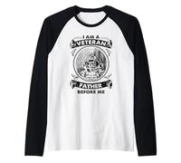 Veterano patriótico - Soy un veterano como mi padre antes que yo Camiseta Manga Raglan