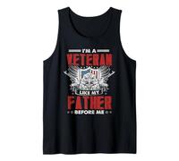 Veterano patriótico - Soy un veterano como mi padre antes que yo Camiseta sin Mangas