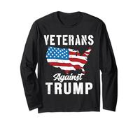 Veteranos contra Trump 2020 Militar Anti Trump Vietnam Vets Manga Larga