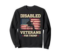 Veteranos discapacitados para la Bandera Estadounidense de Las Elecciones de Trump 2024 Sudadera
