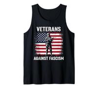 Veterans Against Fascism Vintage US Army Patriotic Soldier Camiseta sin Mangas
