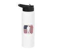 Veterans Against Fascism Vintage US Army Patriotic Soldier Stainless Steel Insulated Water Bottle