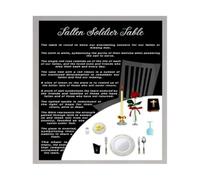 Veterans Appreciation Canvas Print Missing Man Table Poster Memorial Wall Art for Den Office Decor(Unframed,16X24inch(40X60cm))