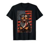 Veterans Day USA American Flag Rottweiler Camiseta