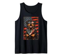 Veterans Day USA American Flag Rottweiler Camiseta sin Mangas