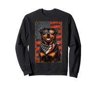 Veterans Day USA American Flag Rottweiler Sudadera