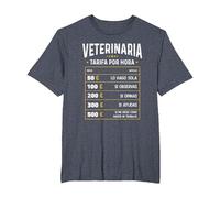Veterinaria - Tarifa por Hora de Veterinaria Diseño Gracioso Camiseta, Hombre Tallas Grandes, Azul Jaspeado, 6X Alto